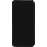 Coque Samsung Galaxy S24+ - Etui en silicone avec surface en similicuir et porte-monnaie pliable - Brun