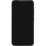 Coque Samsung Galaxy S24 - Etui en silicone avec surface en similicuir et porte-monnaie pliable - Rose