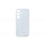 Coque Samsung Galaxy S24 - Samsung officielle en silicone soft touch avec support amovible intégré - Bleu clair