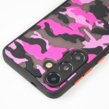 Coque Samsung Galaxy S24+ - Semi Transparent blurry Design Camouglage - Violet