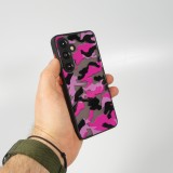 Coque Samsung Galaxy S24+ - Semi Transparent blurry Design Camouglage - Violet