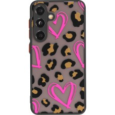 Coque Samsung Galaxy S24+ - Semi Transparent blurry Design Coeur rose