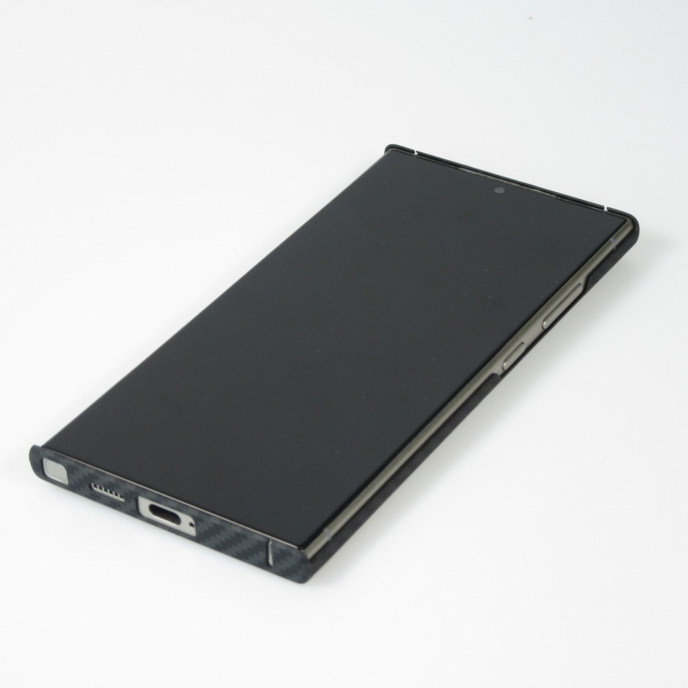 Coque Samsung Galaxy S24 Ultra - Carbomile case de protection en fibre de carbone aramide véritable - Noir