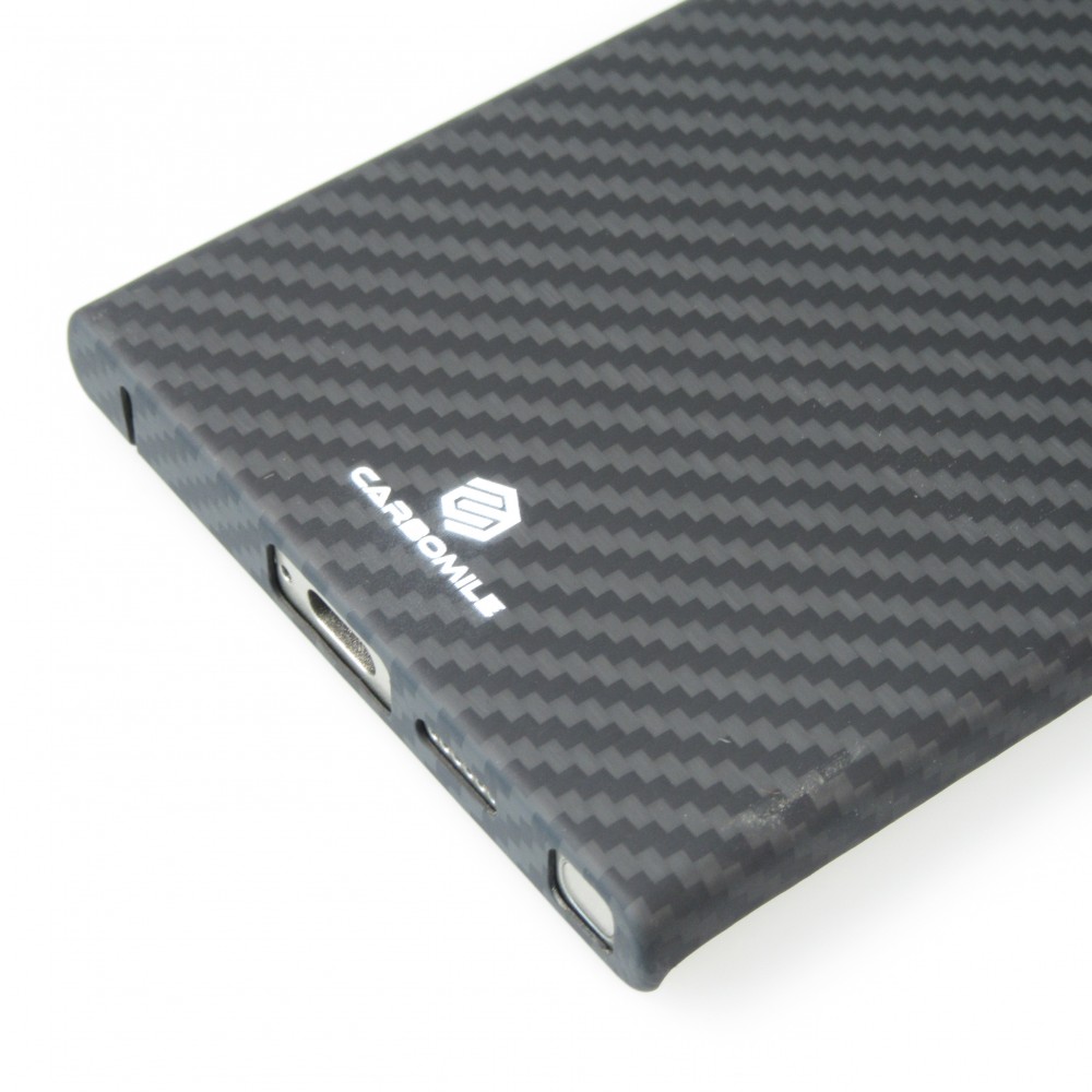 Coque Samsung Galaxy S24 Ultra - Carbomile case de protection en fibre de carbone aramide véritable - Noir