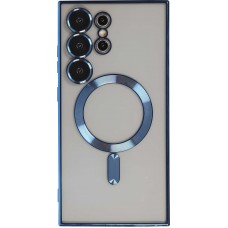 Coque Samsung Galaxy S24 Ultra - Electroplate avec MagSafe - Bleu foncé
