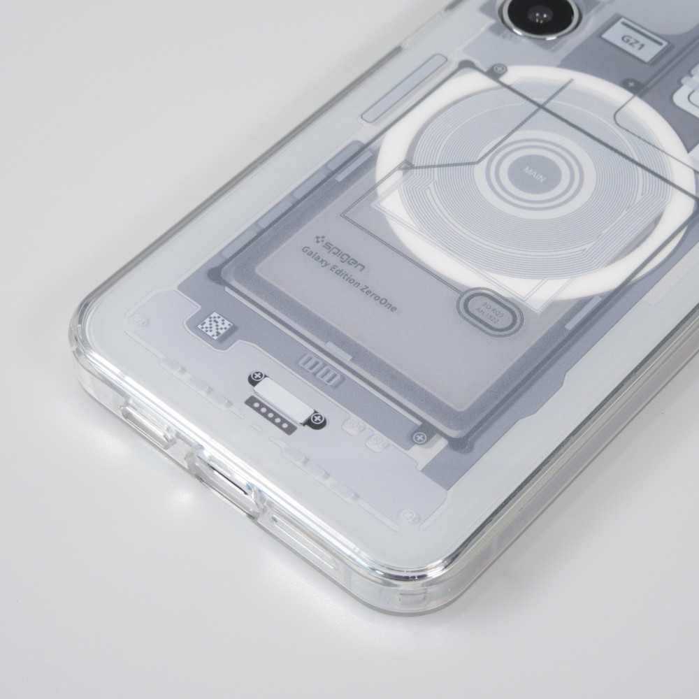 Coque Samsung Galaxy S24 Ultra - Gel silicone Machine Armor Galaxy Edition ZeroOne - Bleu clair