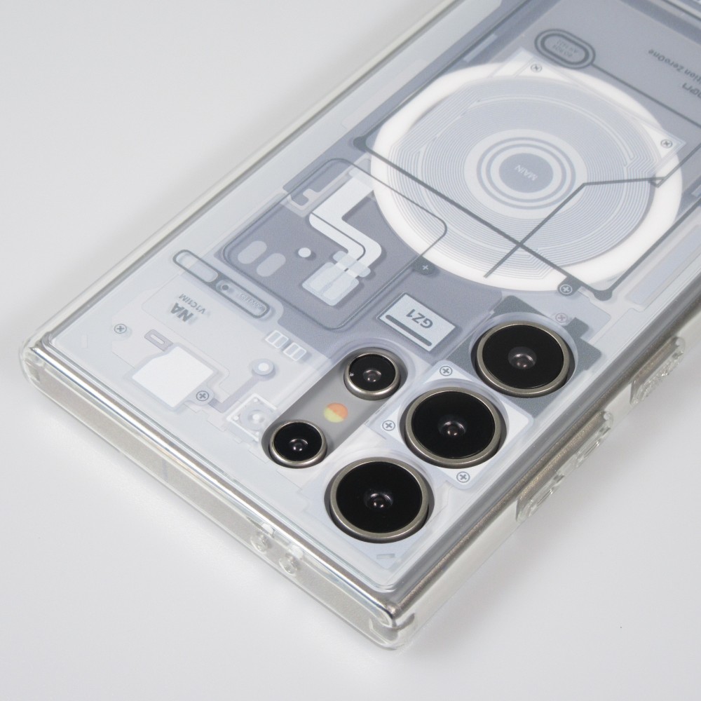 Coque Samsung Galaxy S24 Ultra - Gel silicone Machine Armor Galaxy Edition ZeroOne - Bleu clair