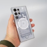 Coque Samsung Galaxy S24 Ultra - Gel silicone Machine Armor Galaxy Edition ZeroOne - Bleu clair
