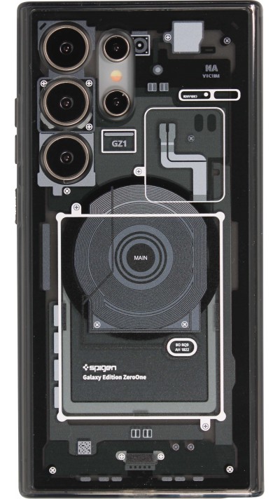 Coque Samsung Galaxy S24 Ultra - Gel silicone Machine Armor Galaxy Edition ZeroOne - Noir