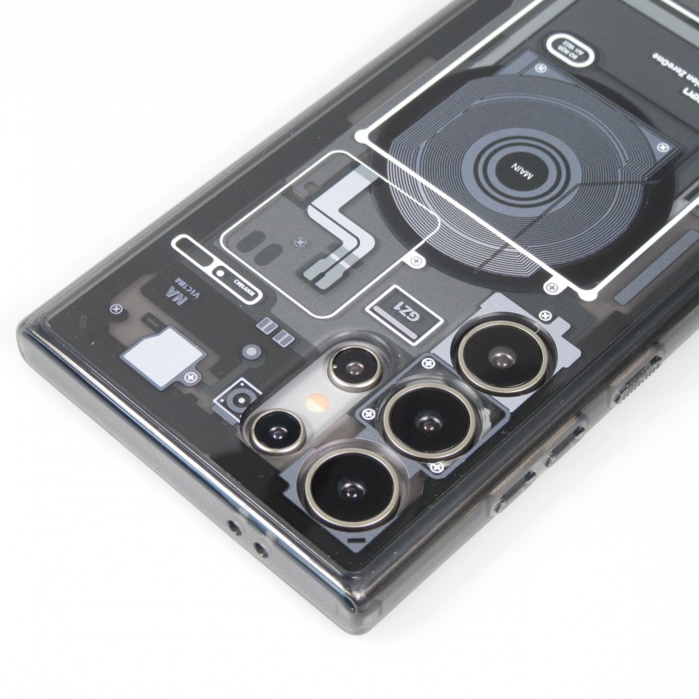 Galaxy S24 Ultra Case H&uuml;lle - Gummi Silikon Machine Armor Galaxy Edition ZeroOne - Schwarz