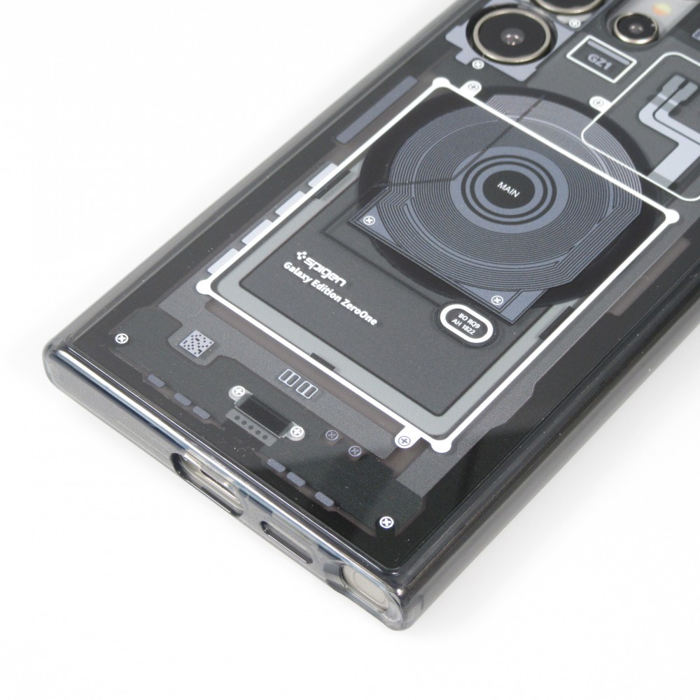 Galaxy S24 Ultra Case H&uuml;lle - Gummi Silikon Machine Armor Galaxy Edition ZeroOne - Schwarz
