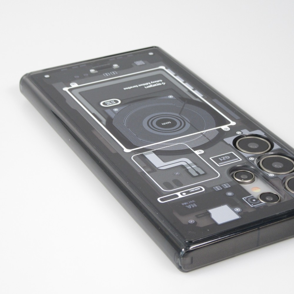 Galaxy S24 Ultra Case H&uuml;lle - Gummi Silikon Machine Armor Galaxy Edition ZeroOne - Schwarz