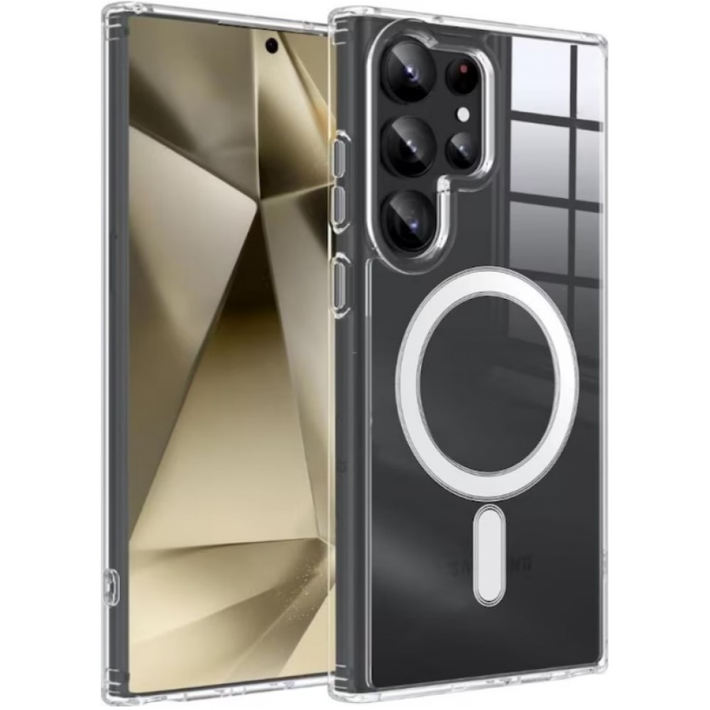 Coque Samsung Galaxy S25 Ultra - Gel transparent compatible MagSafe silicone TPU Super Clear