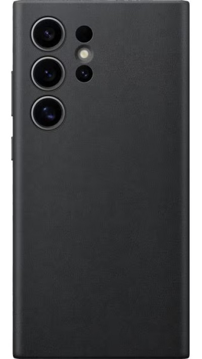 Coque Samsung Galaxy S24 Ultra - Samsung officielle en cuir vegan - Noir