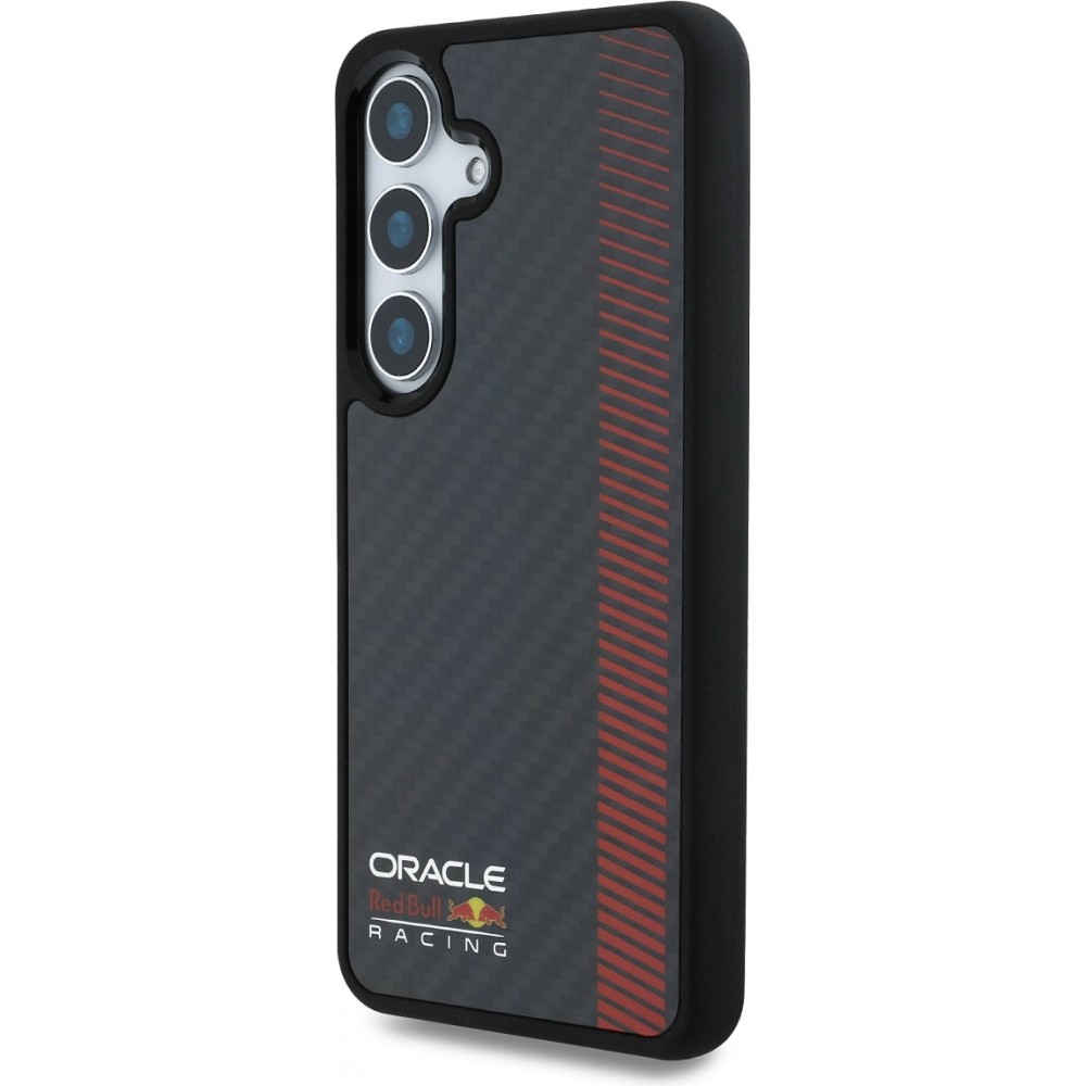 Coque Samsung Galaxy S25+ - Red Bull Racing Carbon Powerbar MagSafe - Noir