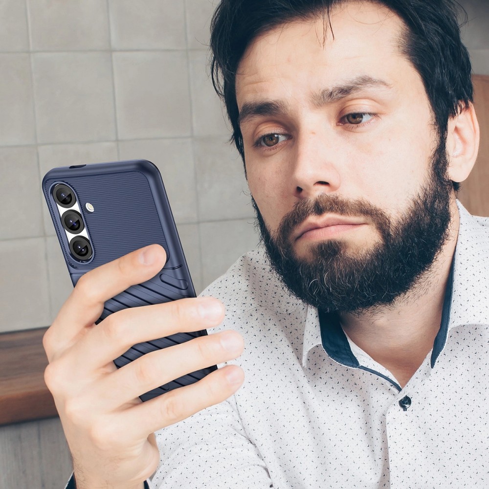 Galaxy S25 Case Hülle - Thunder Armored Case - Blau