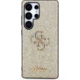 Coque Samsung Galaxy S25 Ultra - Guess métal logo 4G glitter strass - Or