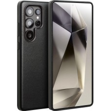 Coque Samsung Galaxy S25 Ultra - Qialino cuir véritable (compatible MagSafe) - Noir