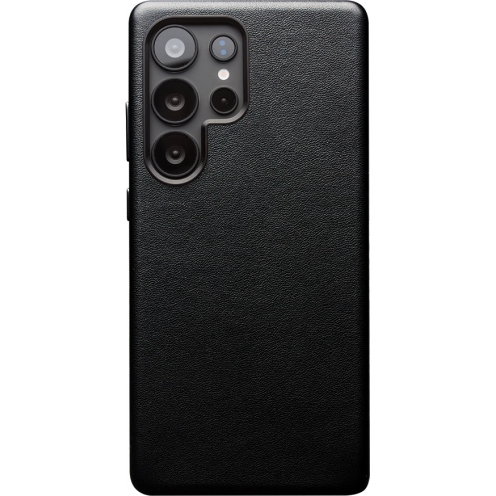 Coque Samsung Galaxy S25 Ultra - Qialino cuir véritable (compatible MagSafe) - Noir