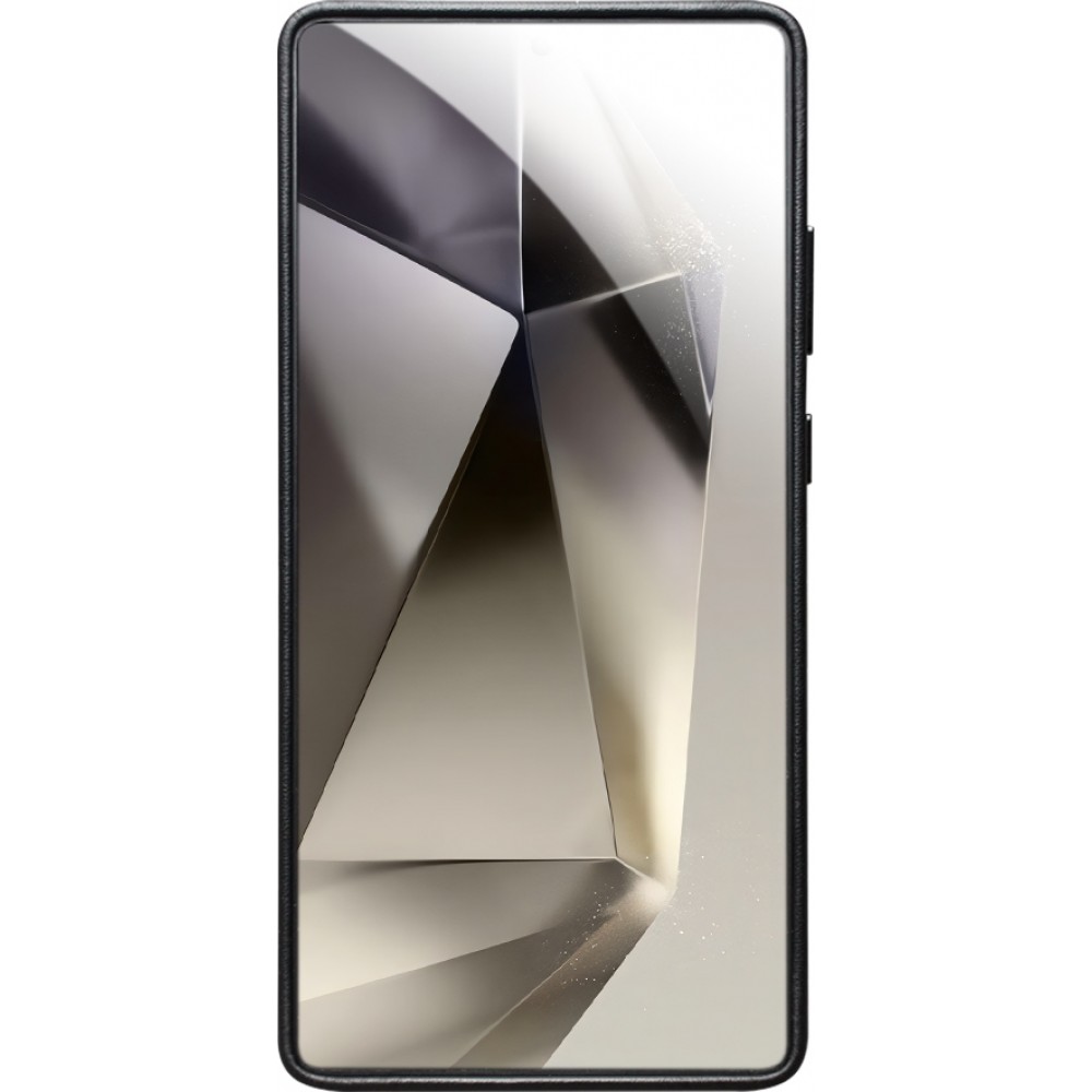 Coque Samsung Galaxy S25 Ultra - Qialino cuir véritable (compatible MagSafe) - Noir