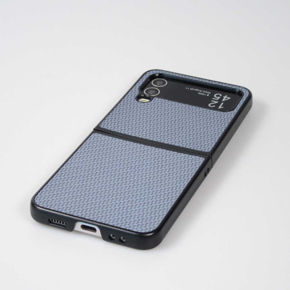 Coque Samsung Galaxy Z Flip3 5G - Plastique 3D Textures - Bleu