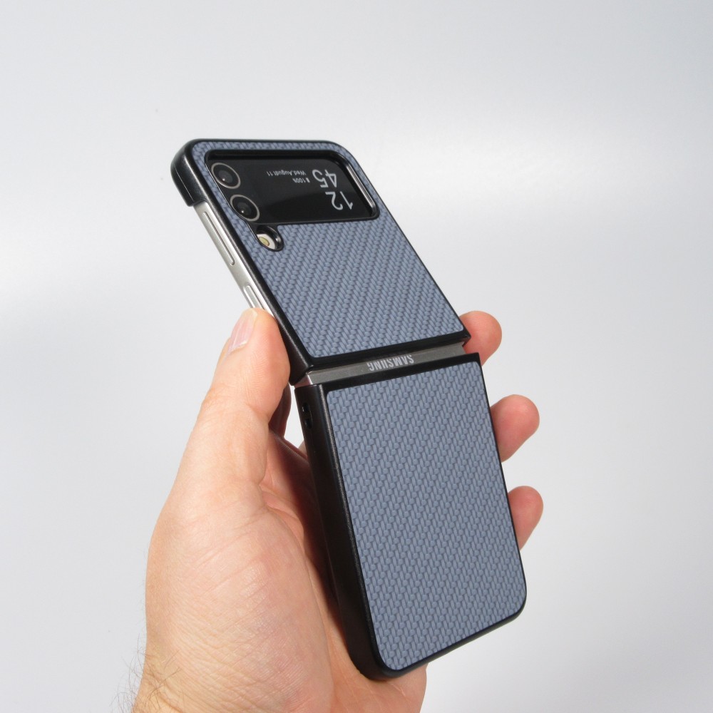 Coque Samsung Galaxy Z Flip3 5G - Plastique 3D Textures - Bleu