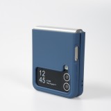 Coque Samsung Galaxy Z Flip4 - Soft Touch avec anneau - Bleu
