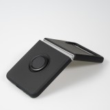 Coque Samsung Galaxy Z Flip4 - Soft Touch avec anneau - Noir
