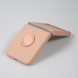 Coque Samsung Galaxy Z Flip4 - Soft Touch avec anneau - Saumon