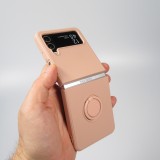 Coque Samsung Galaxy Z Flip4 - Soft Touch avec anneau - Saumon