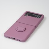 Coque Samsung Galaxy Z Flip4 - Soft Touch avec anneau - Violet foncé