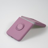 Coque Samsung Galaxy Z Flip4 - Soft Touch avec anneau - Violet foncé