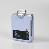 Coque Samsung Galaxy Z Flip4 - Plastique avec anneau de support - Bleu clair