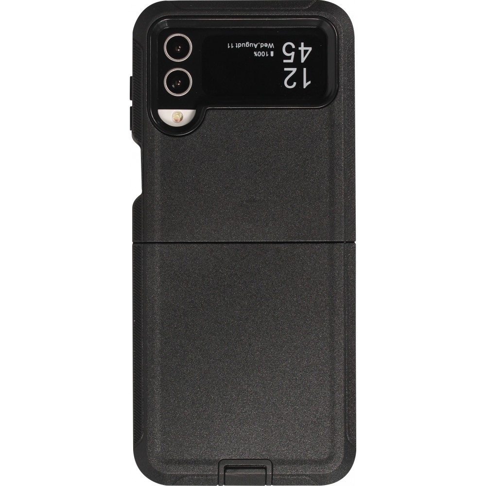 Coque Samsung Galaxy Z Flip4 - Silicone renforcé Optimum-protect avec fixation à la ceinture - Noir