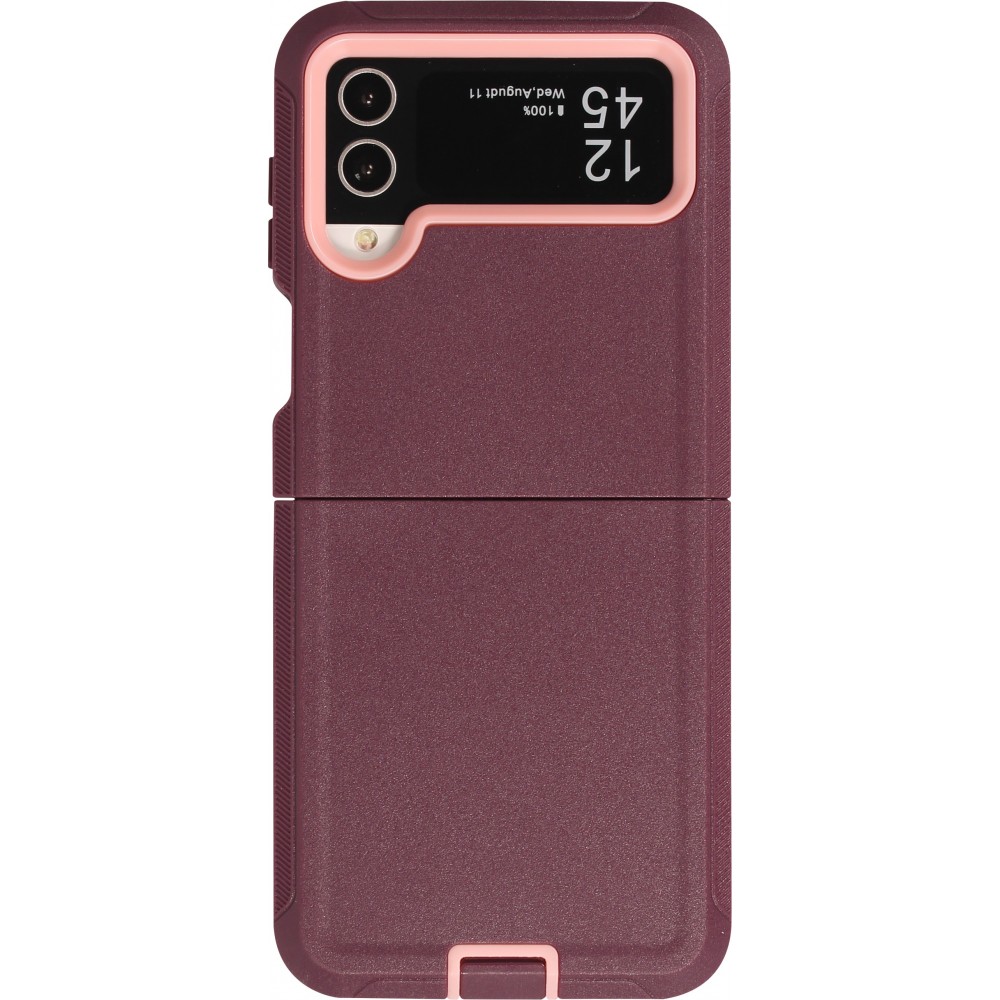 Coque Samsung Galaxy Z Flip4 - Silicone renforcé Optimum-protect avec fixation à la ceinture - Violet