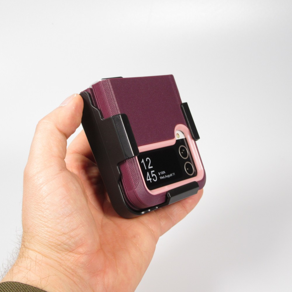 Coque Samsung Galaxy Z Flip4 - Silicone renforcé Optimum-protect avec fixation à la ceinture - Violet