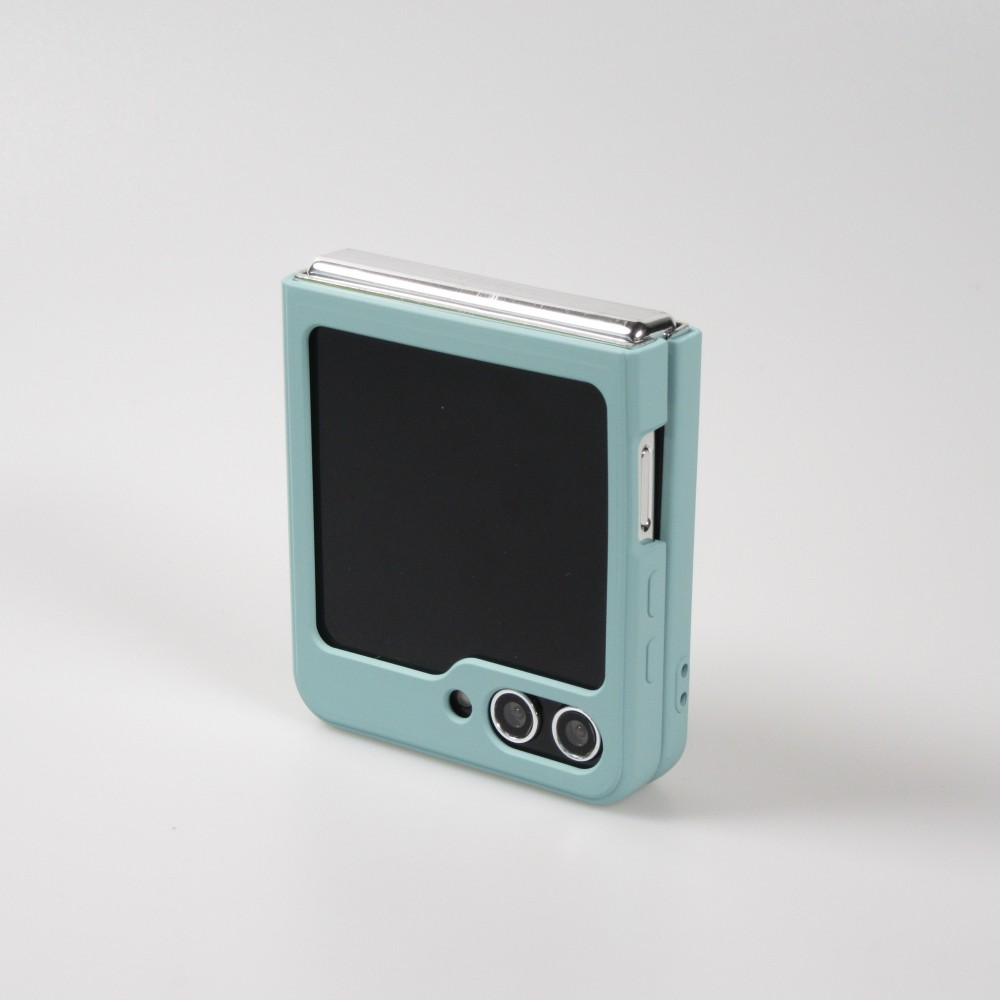 Coque Samsung Galaxy Z Flip5 - Soft Touch avec anneau - Turquoise