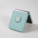 Coque Samsung Galaxy Z Flip5 - Soft Touch avec anneau - Turquoise