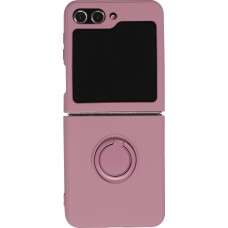 Coque Samsung Galaxy Z Flip5 - Soft Touch avec anneau - Violet
