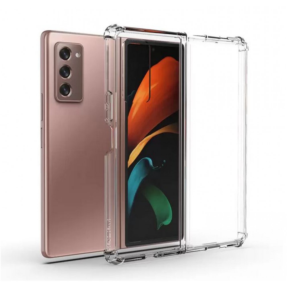 Coque Samsung Galaxy Z Fold3 5G - Gel clear view bumper rigid flexible case - Transparent