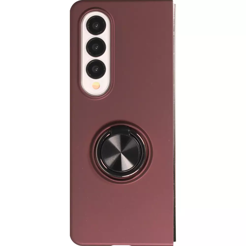Samsung Galaxy Z Fold3 5G Case Hülle - Plastik mit Haltering - Burgundi