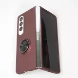 Samsung Galaxy Z Fold3 5G Case Hülle - Plastik mit Haltering - Burgundi