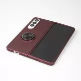 Samsung Galaxy Z Fold3 5G Case Hülle - Plastik mit Haltering - Burgundi