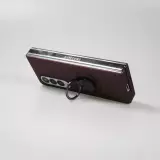 Samsung Galaxy Z Fold3 5G Case Hülle - Plastik mit Haltering - Burgundi