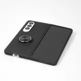 Galaxy Z Fold4 Case Hülle - Plastik mit Haltering - Schwarz