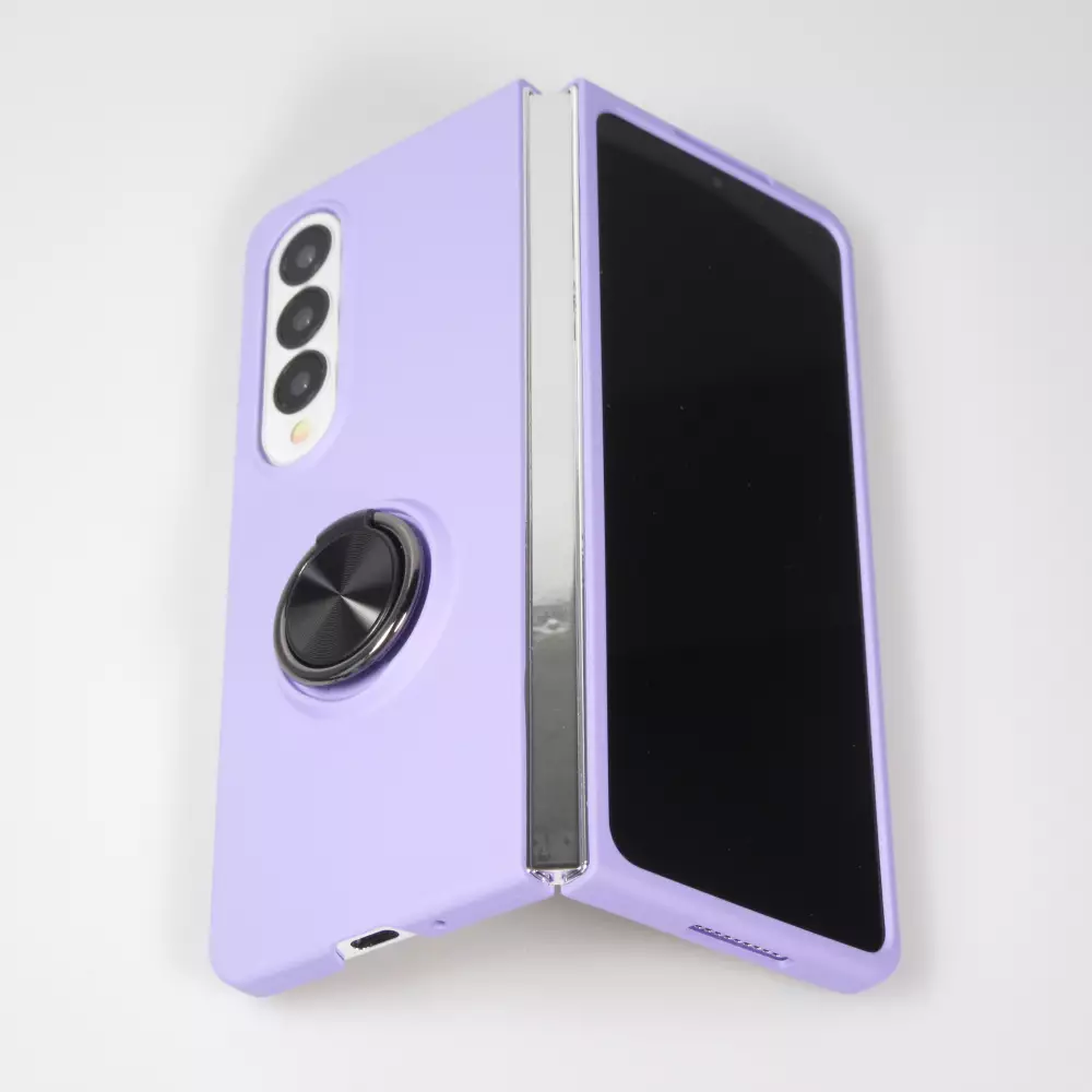 Samsung Galaxy Z Fold3 5G Case Hülle - Plastik mit Haltering - Hellviolett
