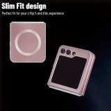 Coque Samsung Galaxy Z Flip6 - Silicone souple pliable avec MagSafe et protection caméra - Bleu