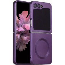 Galaxy Z Flip6 Case Hülle - Weiches faltbares Silikon mit MagSafe und Kameraschutz - Violett