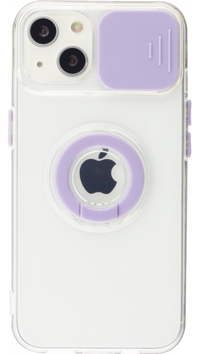 Coque iPhone 14 Plus - Caméra clapet avec anneau - Violet