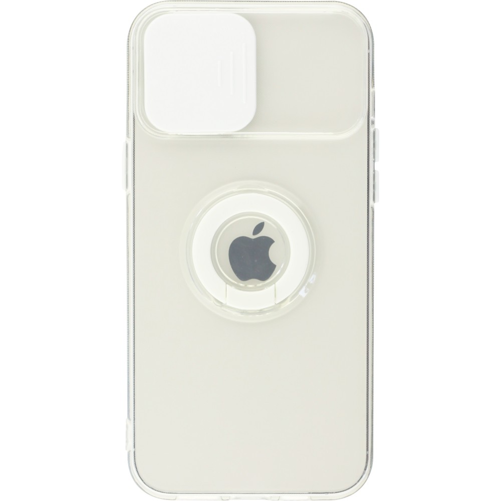Coque iPhone 13 Pro Max - Caméra clapet avec anneau - Blanc